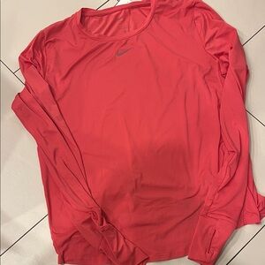 Nike Women's Vibrant Pink Long Sleeve Tee